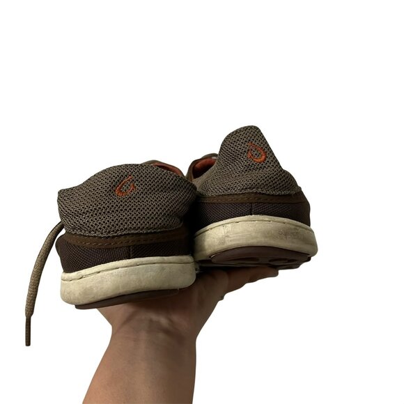 Olukai Mens Nohea Lace Mesh Brown Shoes Size 11 US 44 EU main image 4